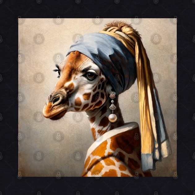 Wildlife Conservation - Pearl Earring Giraffee Meme by Edd Paint Something